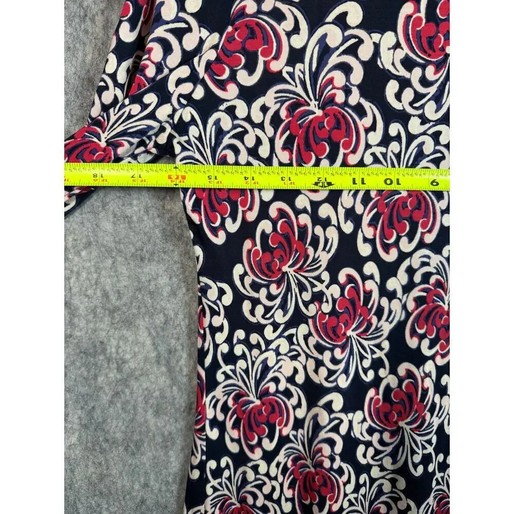 NWOT Tory Burch Flavia Long Sleeve Floral Midi 100% Silk Dress - Medium
